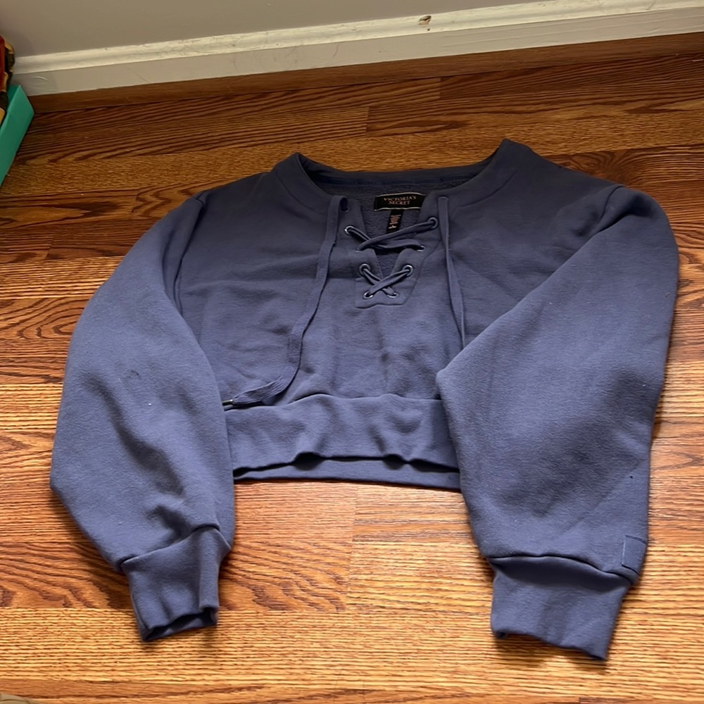 Victoria secret purple cropped sweater